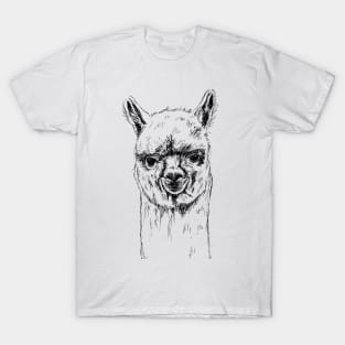 Alpaca Head Print T-Shirt